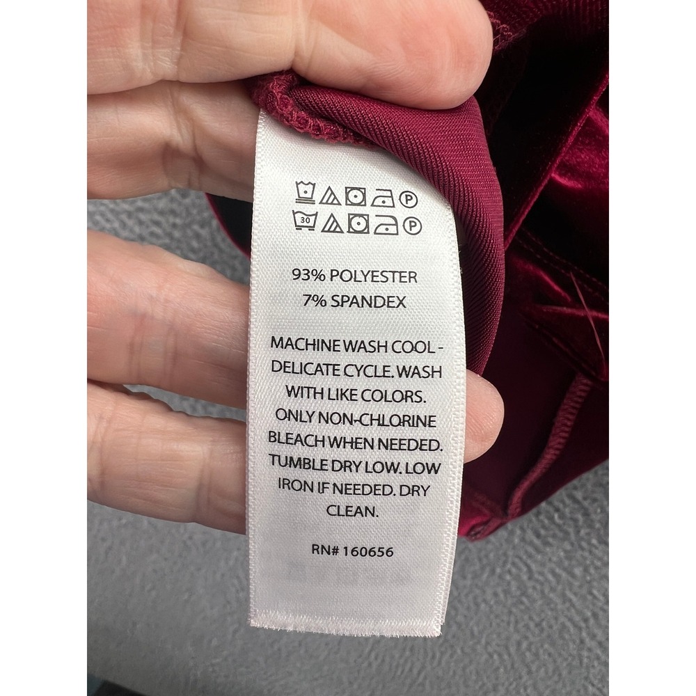 Sincerely Jules Blazer Women L Red Velvet Jacket Shawl Lapel Single Button - Picture 9 of 10